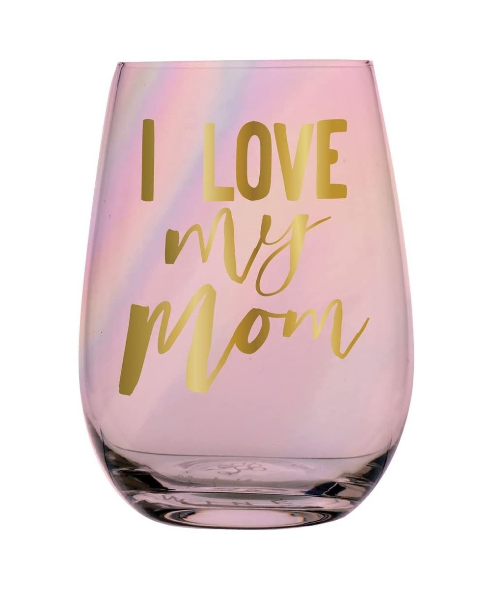 Slant Collections Stemless Wine Glass- 20-Ounce- I Love My Mom - CR18029EG4Y $10.94 Tableware