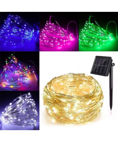 Waterproof Solar String Lights-200 LED Copper Wire Lights-Outdoor/Indoor Solar Decoration Lights for Gardens-Home-Party-Chris...