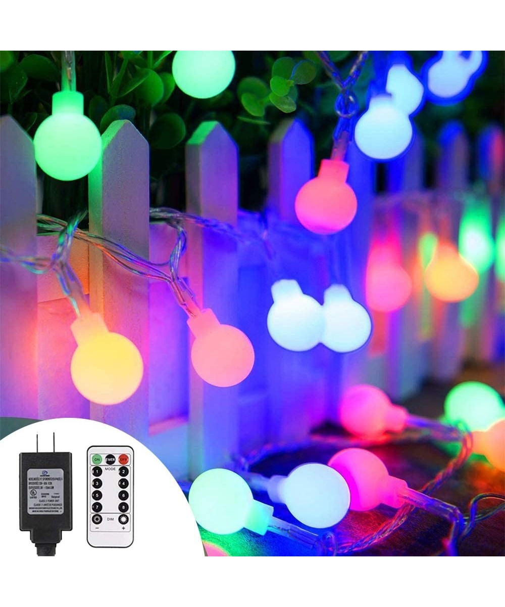 Globe String Lights- 49ft 100 LED Plug in String Lights with 29V Low Voltage &Timer& Memory Function & 8 Modes Fairy Lights f...