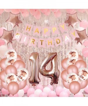 14th Birthday Party Decorations Kit Happy Birthday Banner with Number 14 Birthday Balloons for Birthday Party Supplies 14th R...