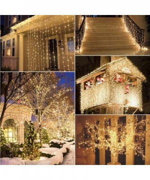 300 LED Window Curtain String Light- LED Curtain Lights Icicle Lights- 8 Modes String Lights for Indoor Outdoor Decoration We...