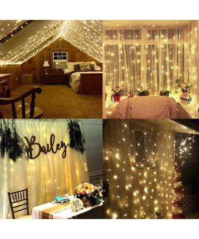 300 LED Window Curtain String Light- LED Curtain Lights Icicle Lights- 8 Modes String Lights for Indoor Outdoor Decoration We...