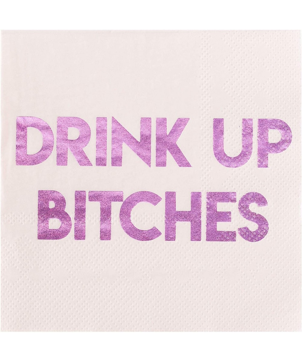 Party Supplies - Drink Up Bitches Cocktail Napkins - Great for Bachelorette Party- Girls Night in Party- Wine Nights- and Bir...