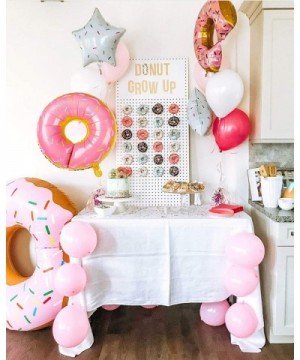 Big Donut Foil Balloons Large Mylar Doughnut Balloon Giant for Birthday Party Wedding Decoration Baby Shower Donut Time- Mult...