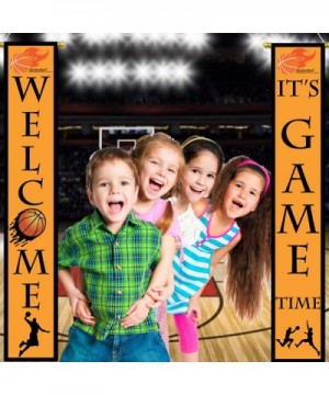 Basketball Party Decorations Porch Sign Hanging Backdrop Banner - Basketball Sport Birthday Party Supplies Photo Booth Prop W...