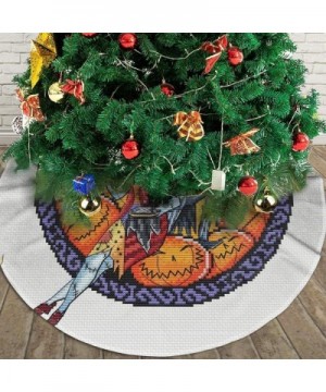 The Nightmare Before Christmas Jack & Sally Halloween Pumpkin Lantern Christmas Tree Skirt-Soft-Easy To Put-Light And Good To...