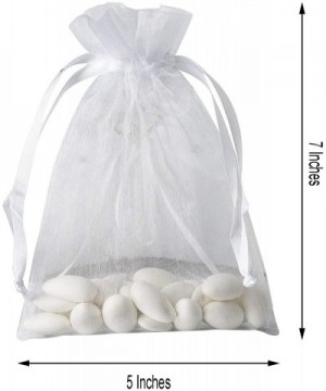 50 pcs 5x7-Inch White Organza Drawstring Bags - Wedding Party Favors Jewelry Pouch Candy Gift Bags - White - C912MXYAXIO $12....