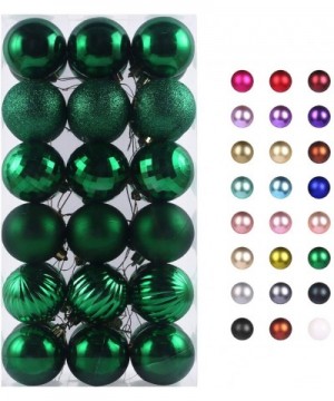 18Pcs Christmas Balls Ornaments for Xmas Tree - Shatterproof Christmas Tree Decorations Large Hanging Ball Green 2.5" x 18 Pa...