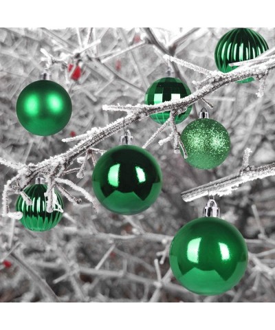 18Pcs Christmas Balls Ornaments for Xmas Tree - Shatterproof Christmas Tree Decorations Large Hanging Ball Green 2.5" x 18 Pa...