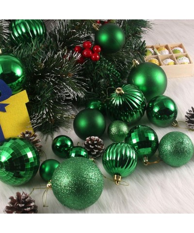 18Pcs Christmas Balls Ornaments for Xmas Tree - Shatterproof Christmas Tree Decorations Large Hanging Ball Green 2.5" x 18 Pa...