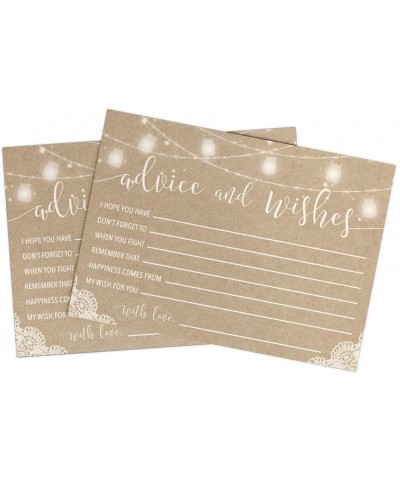 Rustic Advice and Well Wishes- Set of 50 Cards- Wedding and Bridal Shower Advice- Wedding Guest Book Alternative - CC18I7MDXI...