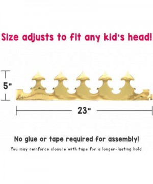 Hygloss Products- Inc Paper Crowns Customizable- Durable Kids Party Hats Made in USA- 24 Pack- 24 Pieces- Gold Count - CL112K...