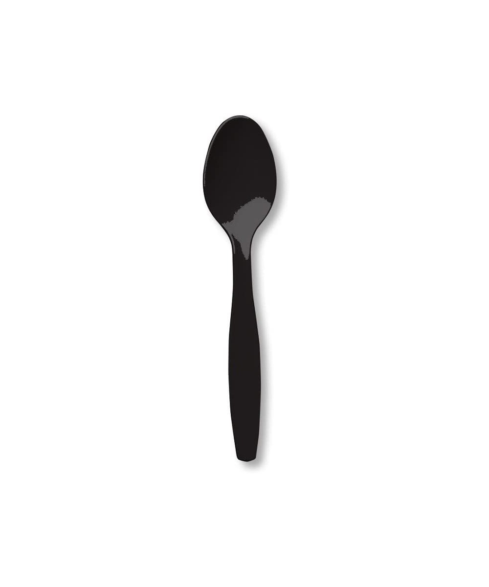 Touch of Color Premium 50 Count Plastic Spoons- Black Velvet - CU114EOQIAZ $7.60 Tableware