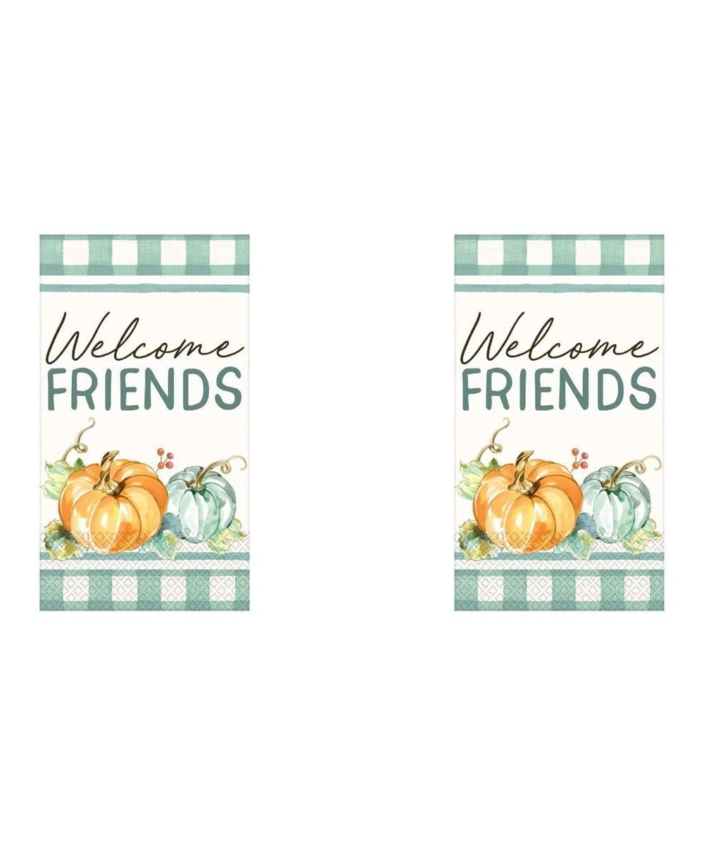 Welcome Friends Muted Autumn Guest Towels Buffalo Check 2 Pack (32 total paper napkins) - CV19IQNMZ26 $17.12 Tableware