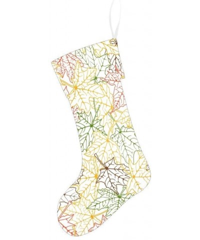 Colorful Maple Leaf Christmas Stocking for Family Xmas Party Decoration Gift 17.52 x 7.87 Inch - Multi2 - CF19H2QTG34 $18.40 ...