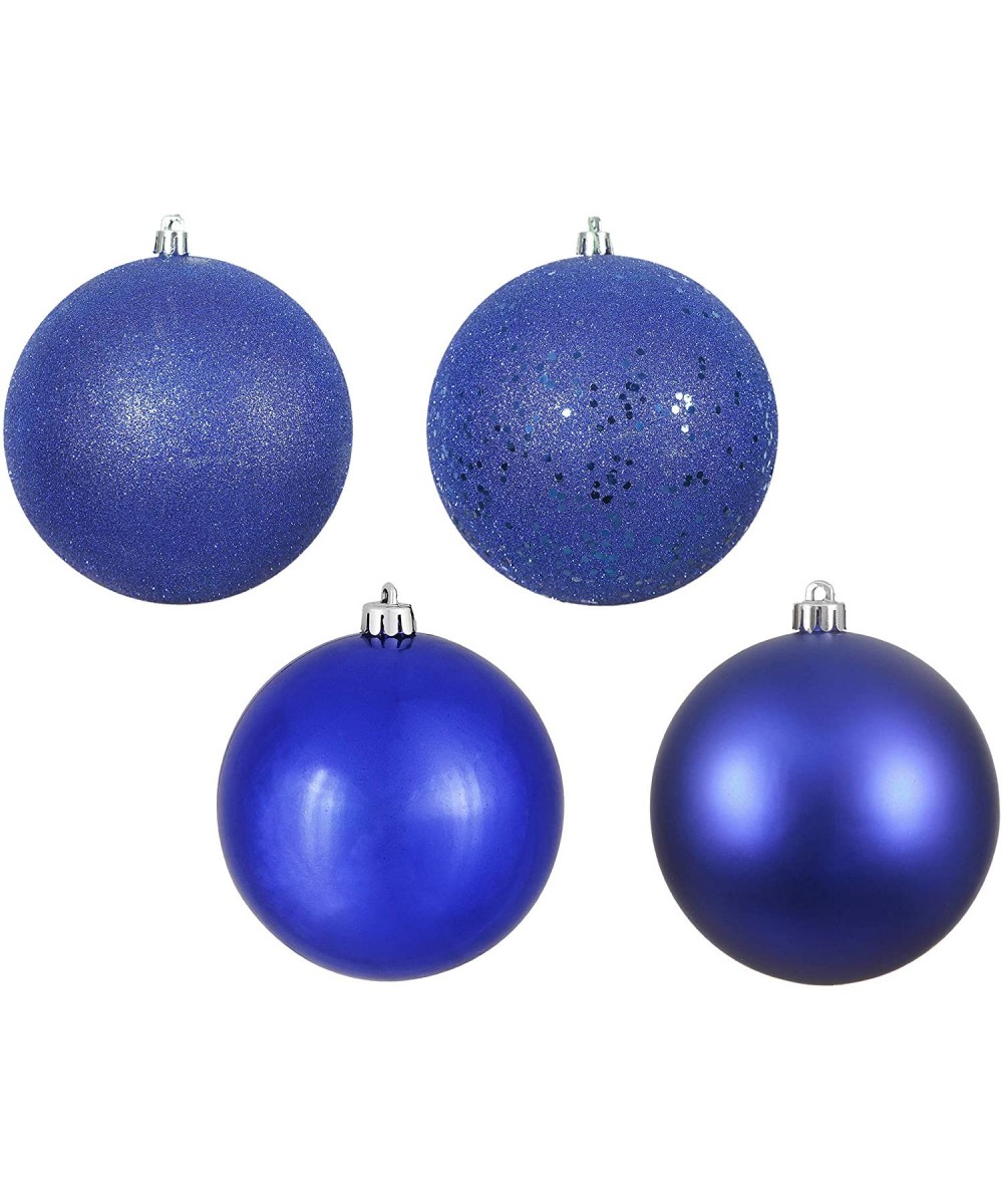 275" Cobalt Blue 4 Finish Ball Ornament 20 per Box - Cobalt - CR11656D3X1 $32.54 Ornaments