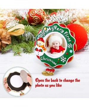 Baby's First Christmas Ornament Gifts 2020 My Very First Christmas Picture Frame Photo Plaque - CF18HQR3IMK $8.30 Ornaments