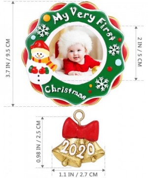 Baby's First Christmas Ornament Gifts 2020 My Very First Christmas Picture Frame Photo Plaque - CF18HQR3IMK $8.30 Ornaments