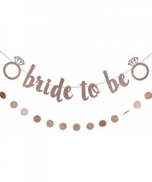Rose Gold Glitter Bride To Be Banner and Circle Dots Garland for Bachelorette Party Decorations- Bridal Shower Party Decor - ...