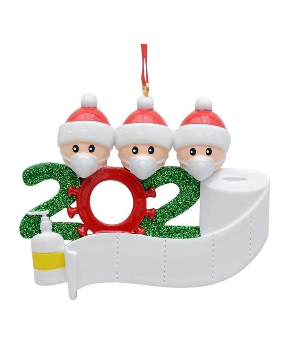 Christmas Tree Hanging Ornament Set 2020 Christmas Unique DIY Name Greetings PVC Snowman Christmas Party Tree Hanging Decorat...