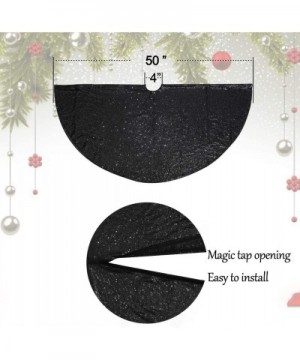 Christmas Tree Skirt Sequin Glitter Halloween Decoration 50-Inch Black - Black - CI18YQ3UUAC $10.90 Tree Skirts