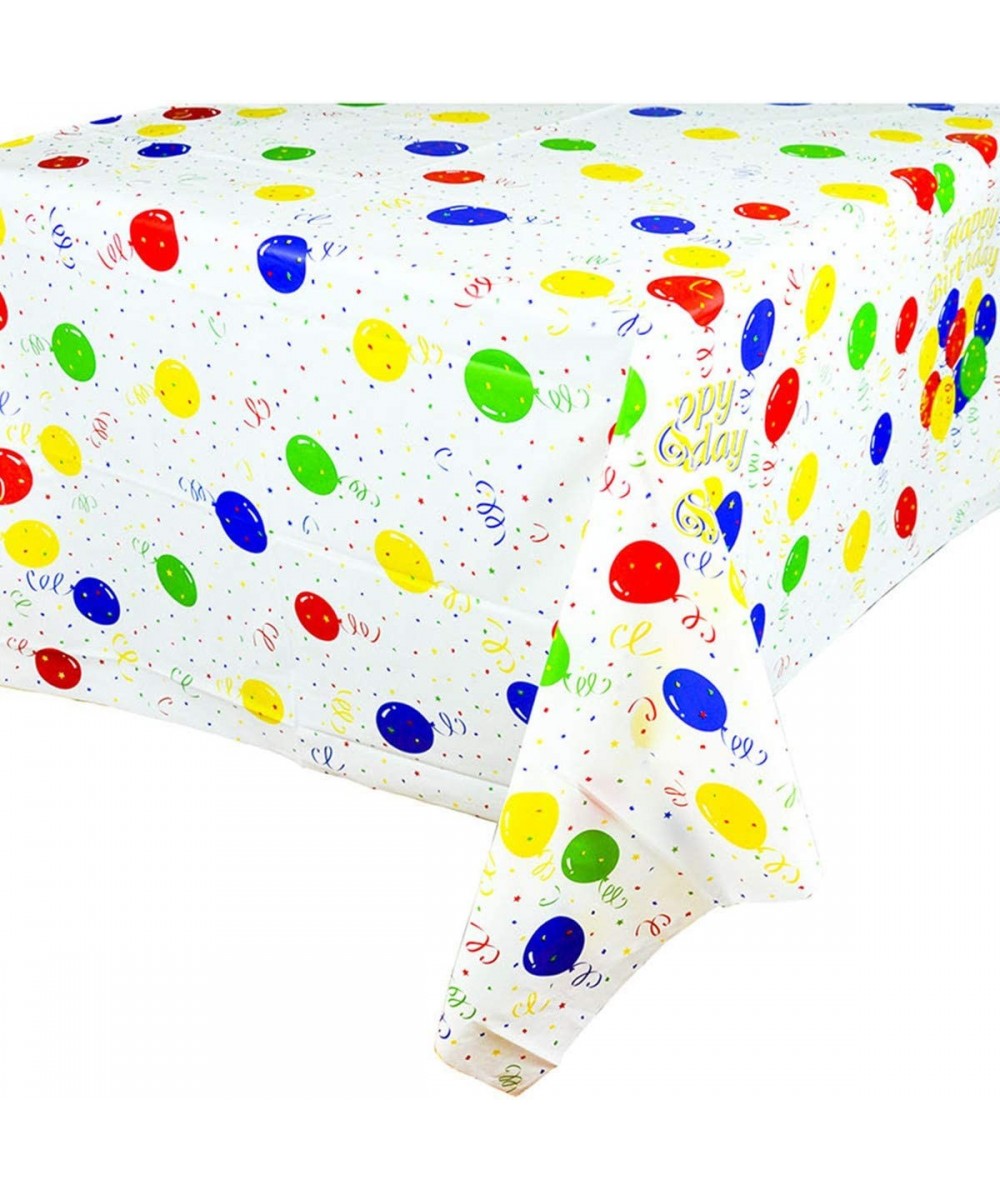 Kids Happy Birthday Table Cover- Plastic Colorful Rectangle Disposable Tablecloth for Birthday Party 54×108 Inches (2 Pcs) - ...