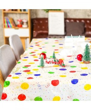 Kids Happy Birthday Table Cover- Plastic Colorful Rectangle Disposable Tablecloth for Birthday Party 54×108 Inches (2 Pcs) - ...