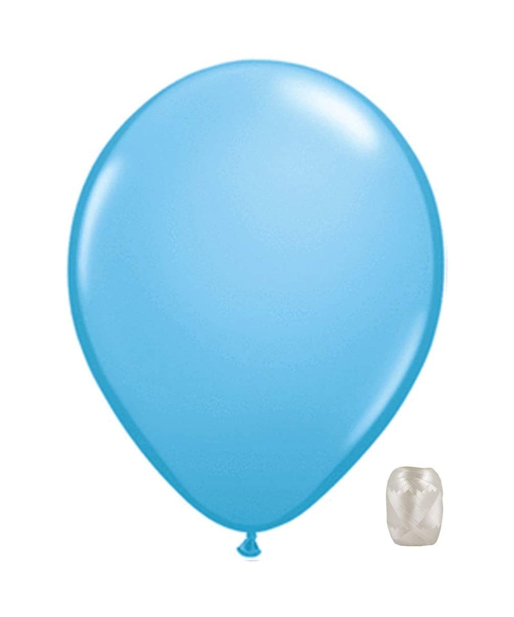 10 Pack 11" Standard Opaque Latex Color Balloons with Matching Ribbons (Pale Blue) - Pale Blue - CU18SGOM8T6 $5.96 Balloons