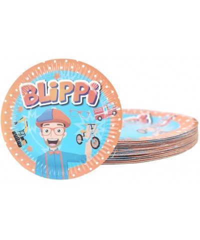 30pcs Blippi Party Plate- Blippi Theme Party Supplies - C0190LLGOY7 $6.40 Party Tableware