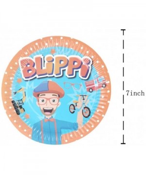 30pcs Blippi Party Plate- Blippi Theme Party Supplies - C0190LLGOY7 $6.40 Party Tableware