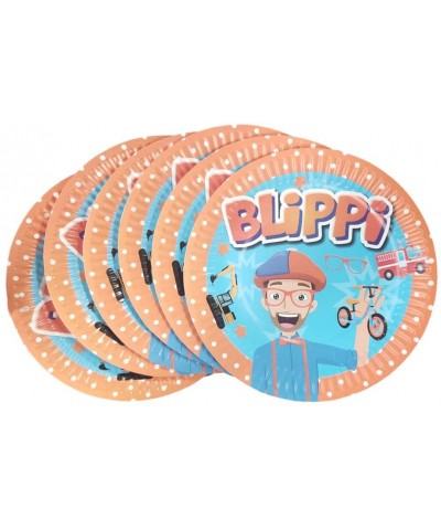 30pcs Blippi Party Plate- Blippi Theme Party Supplies - C0190LLGOY7 $6.40 Party Tableware