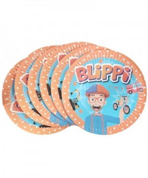 30pcs Blippi Party Plate- Blippi Theme Party Supplies - C0190LLGOY7 $6.40 Party Tableware