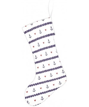 Nautical Anchor Christmas Stocking for Family Xmas Party Decoration Gift 17.52 x 7.87 Inch - Multi8 - CL19H2GI2TR $14.71 Stoc...