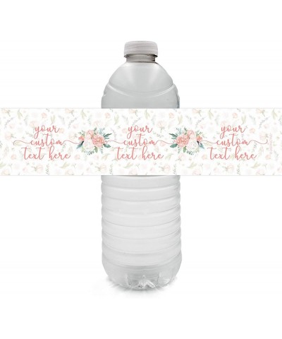 Personalized Pink Floral Party Water Bottle Labels - 12 Stickers - C119C3ZXAXI $9.11 Favors