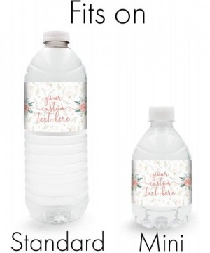 Personalized Pink Floral Party Water Bottle Labels - 12 Stickers - C119C3ZXAXI $9.11 Favors