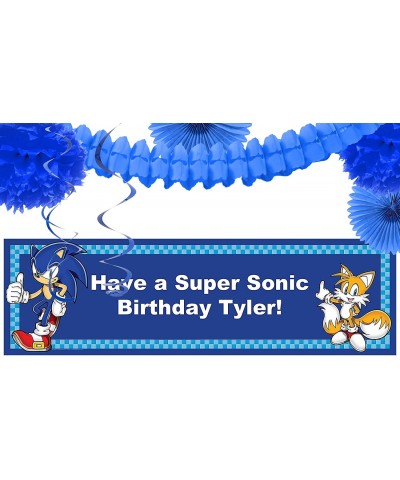 Sonic The Hedgehog Party Supplies - Party Banner Decoration Kit - CB12I8T51XR $13.28 Party Packs