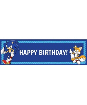 Sonic The Hedgehog Party Supplies - Party Banner Decoration Kit - CB12I8T51XR $13.28 Party Packs
