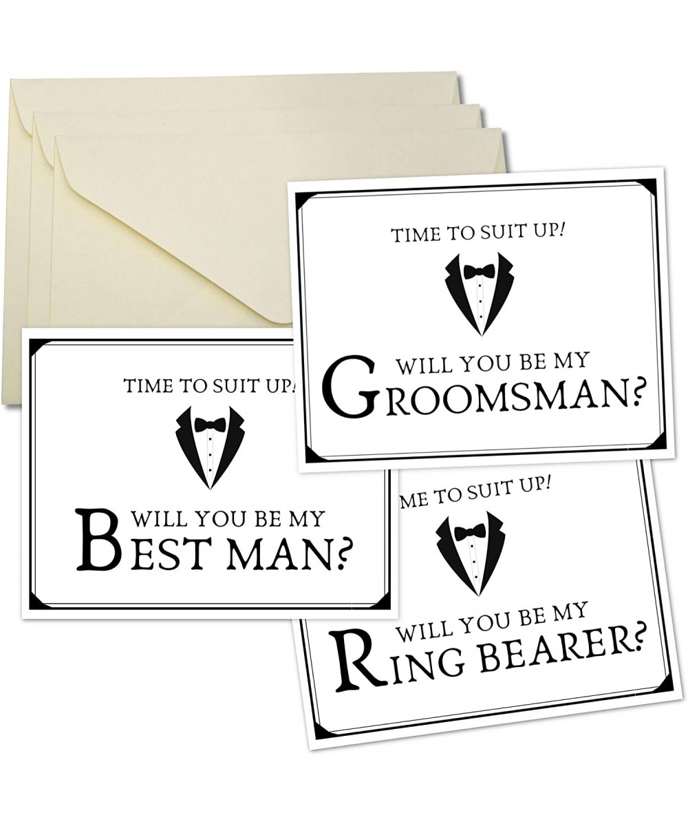 14 Asking Groomsmen Cards Set- Groomsmen Proposal Cards- Will You Be My Groomsman Cards- Suit Up Groomsman Card- 14 Cards Wit...