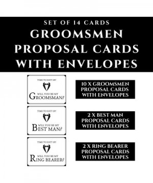 14 Asking Groomsmen Cards Set- Groomsmen Proposal Cards- Will You Be My Groomsman Cards- Suit Up Groomsman Card- 14 Cards Wit...