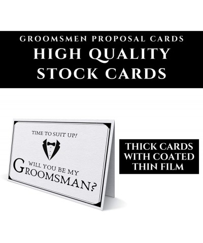 14 Asking Groomsmen Cards Set- Groomsmen Proposal Cards- Will You Be My Groomsman Cards- Suit Up Groomsman Card- 14 Cards Wit...