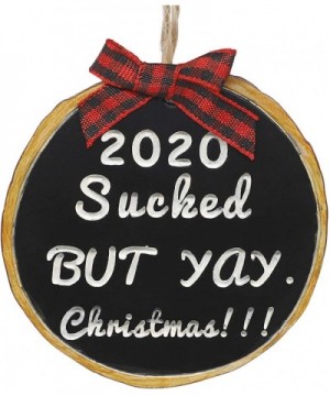 Christmas Ornament 2020 Sucked Quarantine Xmas Tree Decorating Kit Christmas Hanging Decoration Ornament Faux Wooden Ornament...