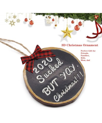 Christmas Ornament 2020 Sucked Quarantine Xmas Tree Decorating Kit Christmas Hanging Decoration Ornament Faux Wooden Ornament...