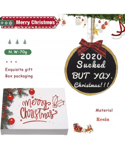 Christmas Ornament 2020 Sucked Quarantine Xmas Tree Decorating Kit Christmas Hanging Decoration Ornament Faux Wooden Ornament...