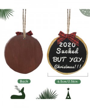Christmas Ornament 2020 Sucked Quarantine Xmas Tree Decorating Kit Christmas Hanging Decoration Ornament Faux Wooden Ornament...