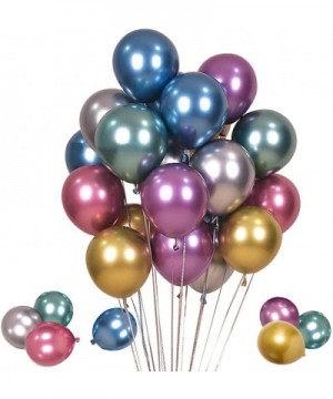 50 Count Thickened Metallic Multi-Colors Balloons for Birthday- Baby Shower- Wedding- Bachelor- Graduate-12 Inches - CS194I0T...