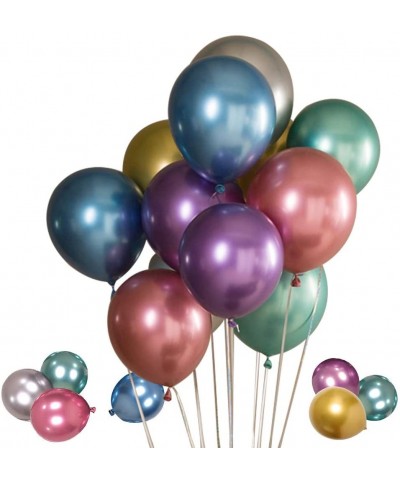 50 Count Thickened Metallic Multi-Colors Balloons for Birthday- Baby Shower- Wedding- Bachelor- Graduate-12 Inches - CS194I0T...