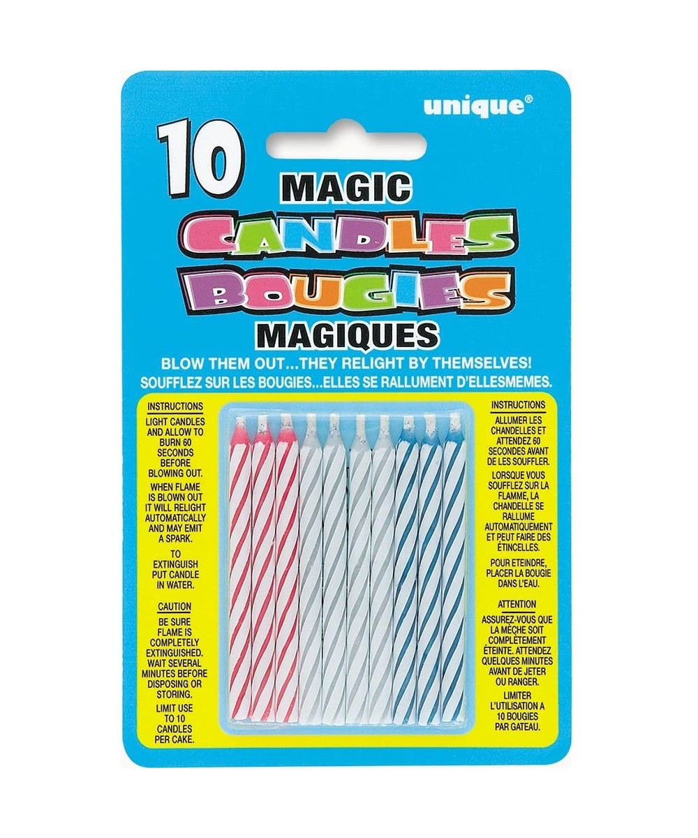 Striped Magic Relighting Trick Birthday Candles- Assorted 10ct - CD1127M26ET $4.71 Cake Decorating Supplies