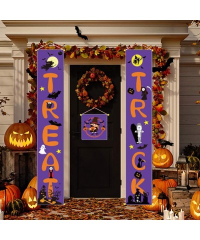 Halloween Outdoor Decoration for Front Door Display-Trick or Treat Banner - Durable Home Decor- Easy to Use Ready to Hang for...
