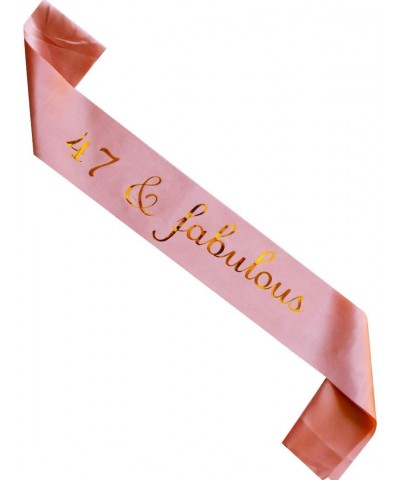 47 & Fabulous Birthday sash- Rose Gold Girl 47th Birthday Gifts Party Supplies- Women Pink Party Decorations - C218I38NSR2 $6...