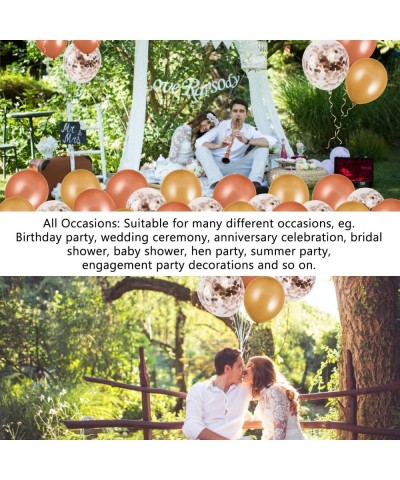 60PCS Gold Confetti Glitter Balloons- 12 Inch Rose Gold & Gold Clear Latex Balloon Ribbon Set Wedding Engagement Birthday Par...